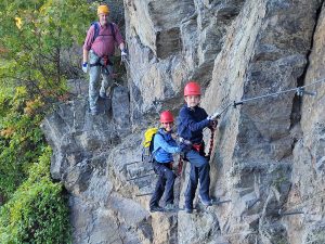 Familientour auf dem Klettersteig in Boppard